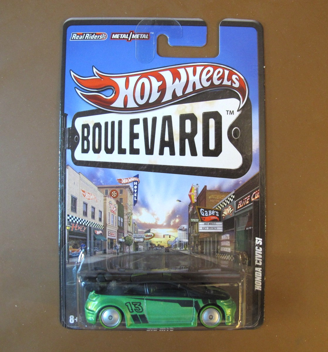 Hot Wheels 2012 Boulevard Big Hits Honda Civic Si Green Real Riders - NEW!