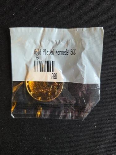 1964 Kennedy Half Dollar Gold Plated Ready To Ship Original Packaging Untouched