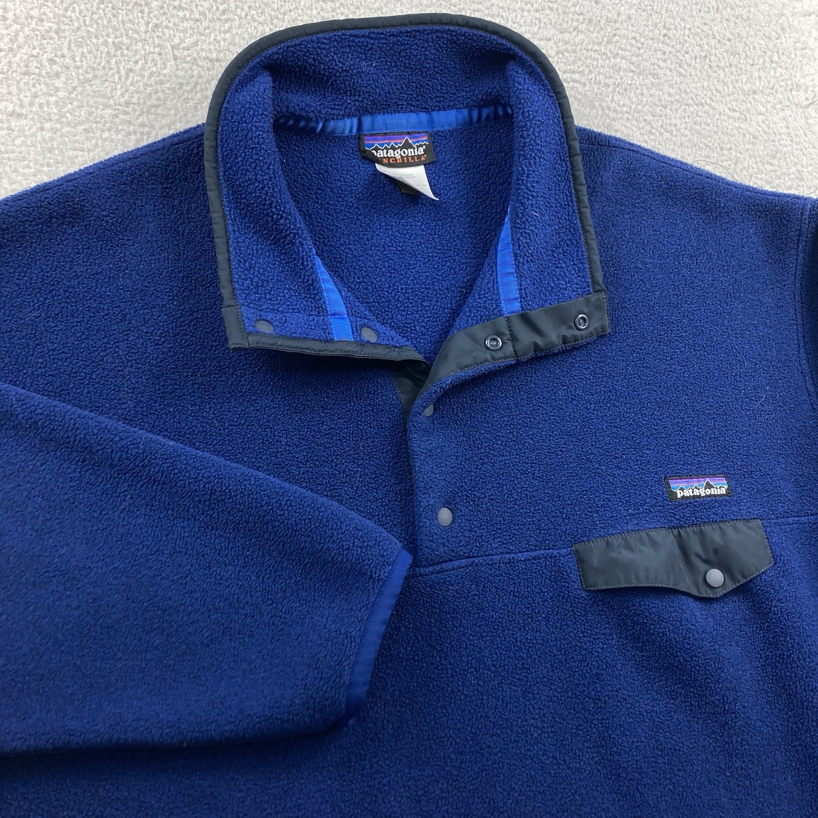 Vintage Patagonia Synchilla Snap T Fleece Pullover Men XL Channel Blue 25450 CHB