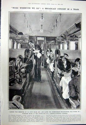 Antique Old Print 1923 Norway Ski-Jumping Prince Olaf Railway Train Music 20th