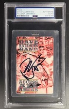 Dave Matthews Signed Autograph PSA/DNA COA Slab Original Backstage VIP Pass