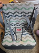 Nuby Easy Go Safety Lightweight High Chair Booster Seat, Great for Travel, Gray