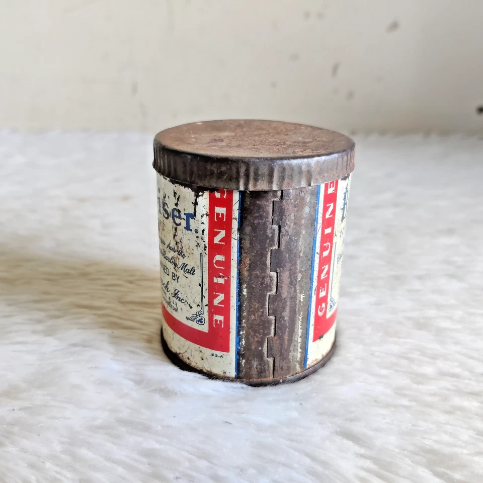 1940er Vintage Budweiser Lager Bier Werbe Blechdose Box Alte Bar Dekor TIN167 - Bild 2 von 4