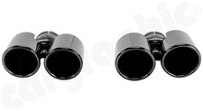 CARGRAPHIC Sport-Endrohre 4x89mm für Porsche 997 Carrera Schwarz-Chrom