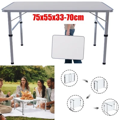 NEW FOLDING CAMPING TABLE ALUMINIUM PICNIC PORTABLE ADJUSTABLE PARTY BBQ OUTDOOR - Image 1 of 4