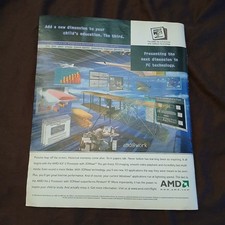 Vintage AMD K6-2 3DNow Processor Print Ad 1998 PC Gaming Tech Magazine Retro 90s