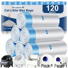 120 Count 27x13 Cat Litter Box Bags For Cmg Fmo Oves Neak Auto Litter Box