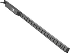 15A Metered PDU with Surge Protection, 16 Outlets, 15 Ft Cord, 2-Year Warranty