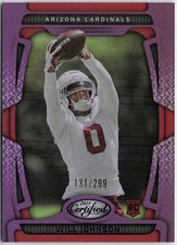 2025 Panini Certified #159 Will Johnson Mirror Purple #/299 RC Rookie