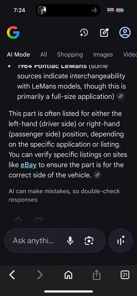 OEM Set 9773984 GM 1964 Pontiac Catalina Bonneville Grand Prix Headlight Bezels - Image 2 of 4