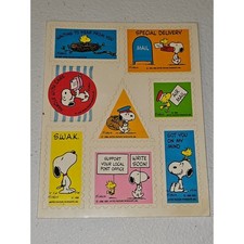 1 Sheet Vintage Hallmark Peanuts Snoopy  Woodstock Stickers