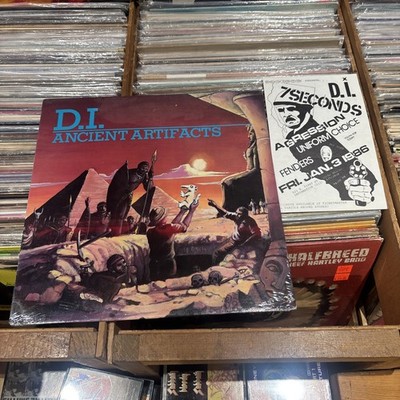 D.I. ANCIENT ARTIFACTS ORIGINAL LP SEALED / 7 Seconds Aggression Handbill Orig