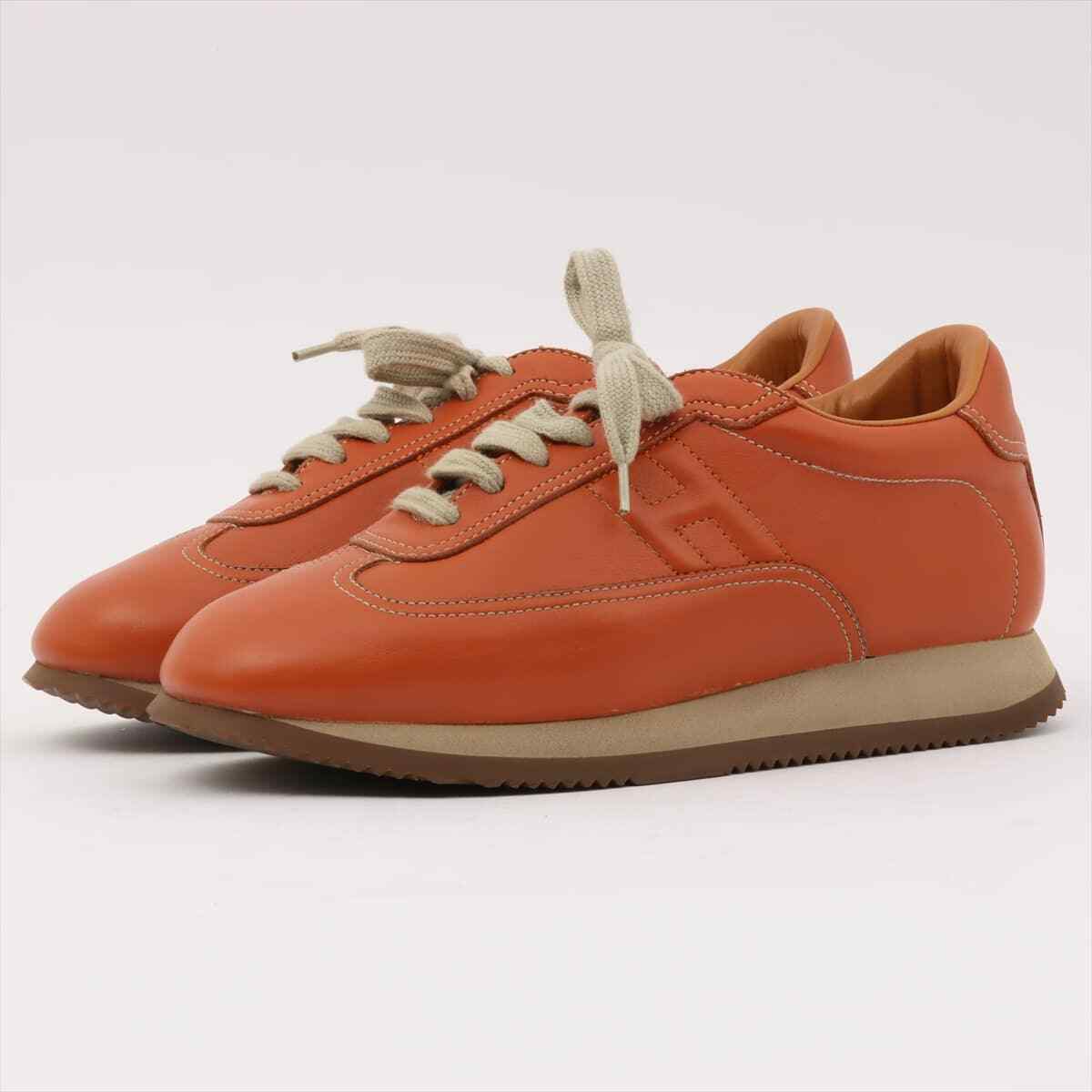 Hermes Quick Leather Sneakers 38 Ladies 