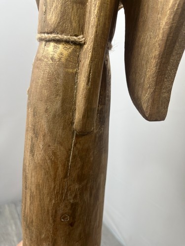 Creative Co-Op Hand-Carved Mango Wood Angel 6-3/4" L x 3-1/2" W x 24" H, Gold - Picture 19 of 23