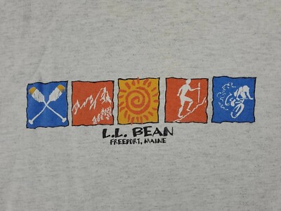 L.L. Bean Factory Store Shirt Mens Small Gray Long Sleeve Hike Bike Adult A11