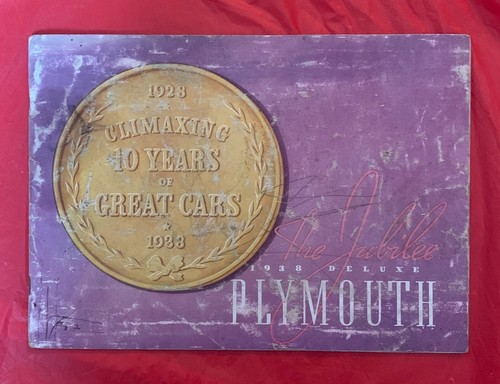1938 Plymouth "DeLUXE" - Original Car Dealer Sales Brochure / Catalog