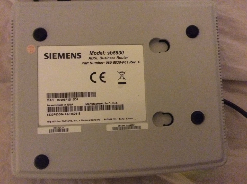 Siemens sb5830 ADL Business Router 060-5830-F03 Rev.C - Image 3 of 4