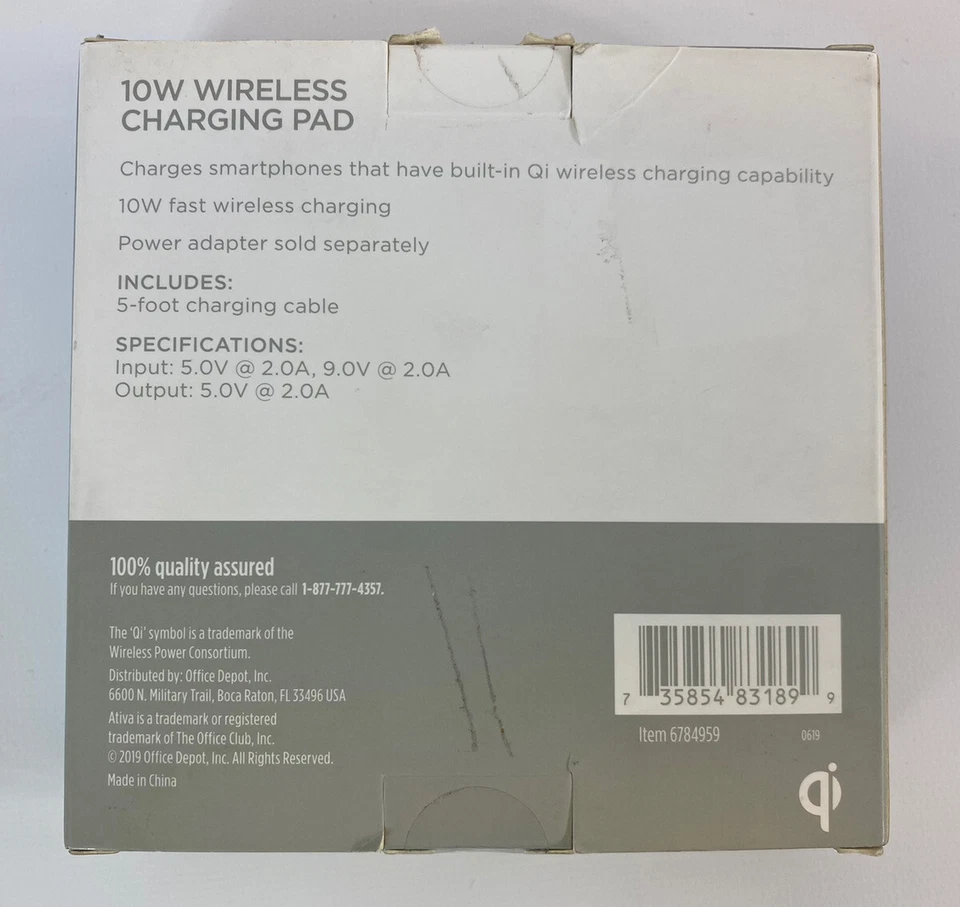 NEW Ativa 10W Wireless Qi Charger, Gray - BRAN NEW - Image 3 of 4