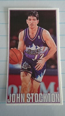 John Stockton Non Rookie Card - Bravo Sport 1996-97 Sticker (Hand Cut) - Great C 