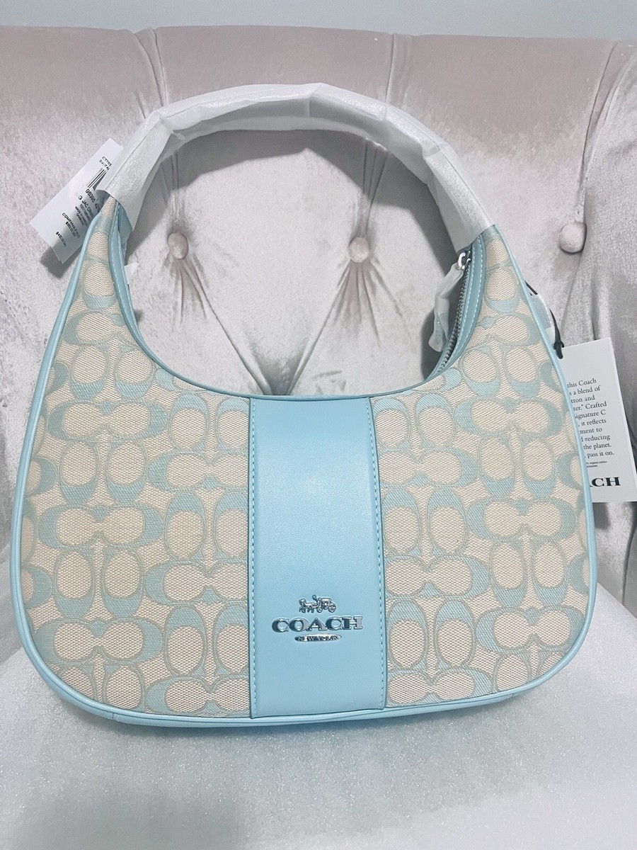 NWT Coach CT765 Signature Jacquard Carmen Shoulder Bag