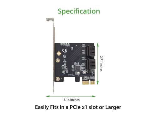 4 Port SATA III PCI-e 3.0 x1 Card Non-Raid with Low Profile Bracket - Picture 3 of 12