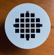 Shower Drain Assembly PVC 3  White With Plastic Grate