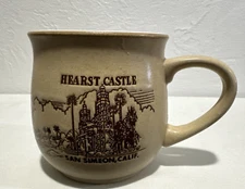 HEARST CASTLE - SAN SIMEON, CA., [3-D] LOGO, Ceramic Coffee Cup, Vintage 1970's