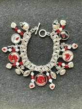 Arizona Cardinals Charm Bracelet, FREE !!!!!!! SHIPPING !!!!!!!!!
