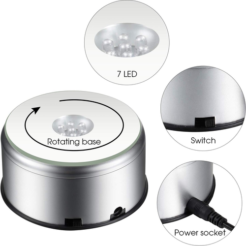 360° Electric Motorized Rotating Display Stand Jewelry Photography Show Holder - Picture 2 of 16