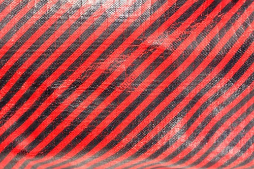 Vintage GUCCI Red and Black Stripe Canvas and Leather Clutch Wristlet Bag Italy - Picture 11 of 24