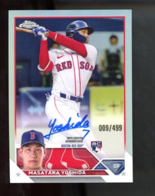 Topps chrome 吉田 RC auto 2023 Topps Chrome Refractor /499 Auto #RA-MY Masataka Yoshida RC