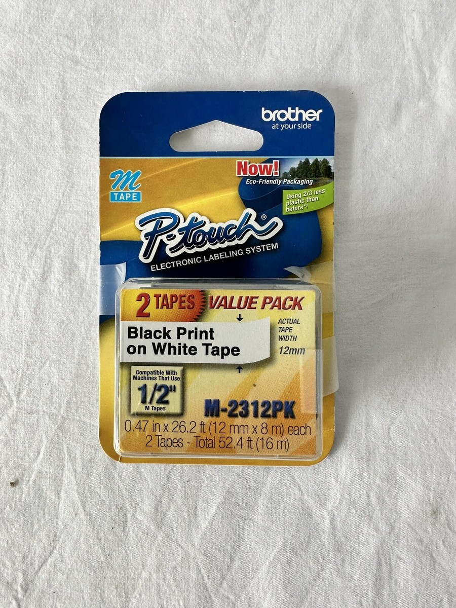 Brother TZES231 Nastro Laminato Con Adesivo Resistente Da 12 Mm (8 M) Nero/ Bianco