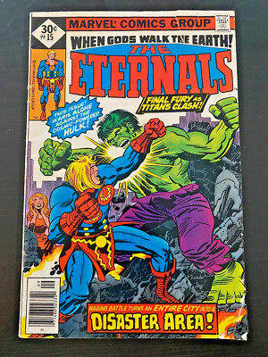 Marvel Comics THE ETERNALS # 15 - vs. Cosmic Hulk Robot  1977