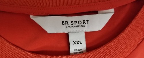 NWT Banana Republic BR Sport Short Top XXL Tangerine Dolman Sleeve Stretch Mint - Picture 10 of 12