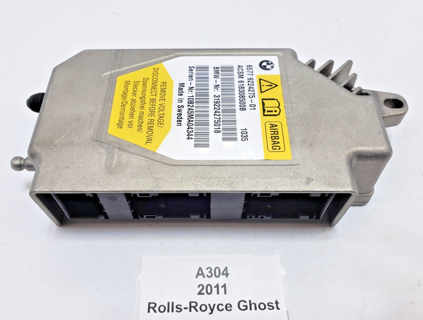 ✅ 2010-2014 OEM Rolls Royce Ghost RR4 SRS Safety Airbag Control Module Unit
