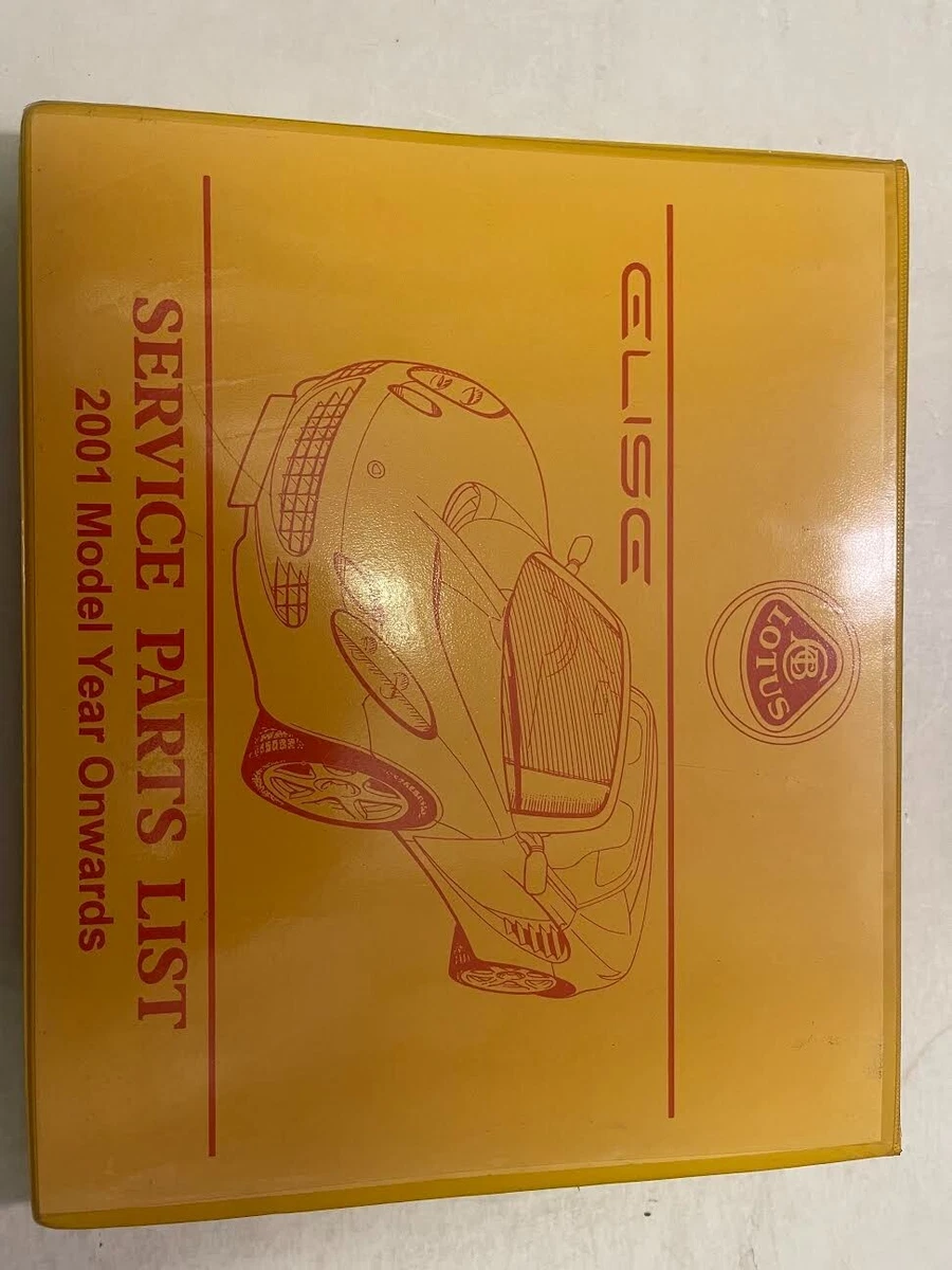 英語版Lotus Elise サービスパーツリスト原本 Repair Manuals & Literature for Lotus Elise for sale | eBay