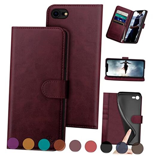 for iPhone 7/8/SE 2020/SE 2022 Genuine Leather Wallet case【RFID