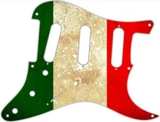 Pickguard Stratocaster Strat Graphical Custom fit Fender 8 HOLE Flag Italy 1