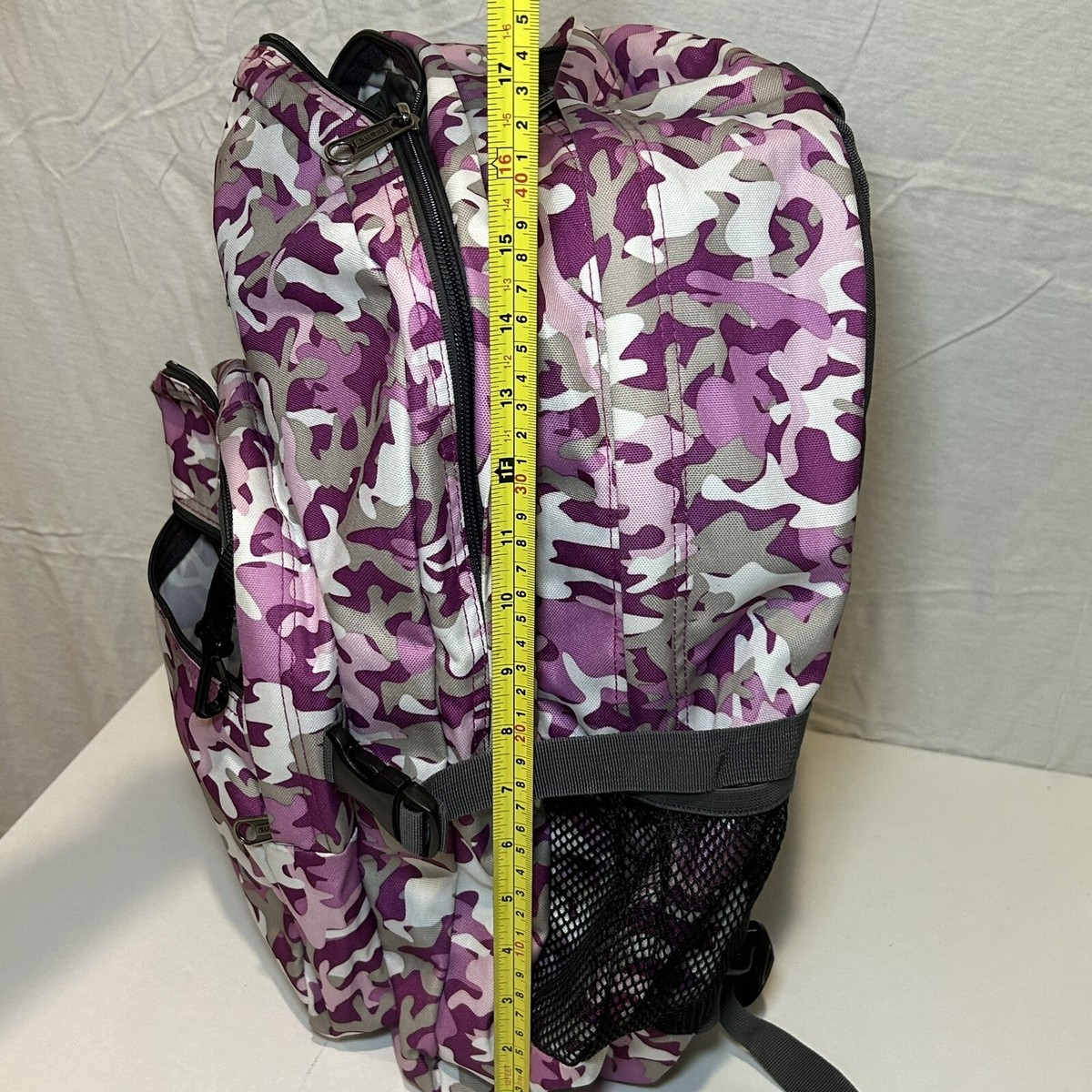 NWTS Trans by JanSport Backpack Camouflage Camo Large Expandable‎ Purple Gray Trans by Jansport Student School Backpack Purple Camo Print  main image 3