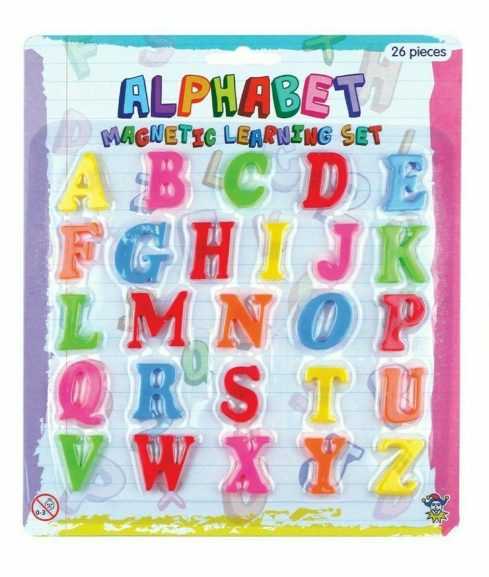 26 lettres de lalphabet de dessin animé en bois aimant de réfrigérateur
