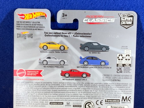 W9-34 HOT WHEELS CAR CULTURE - ‘98 HONDA PRELUDE - 2021 - REAL RIDERS - NIB - Picture 9 of 10