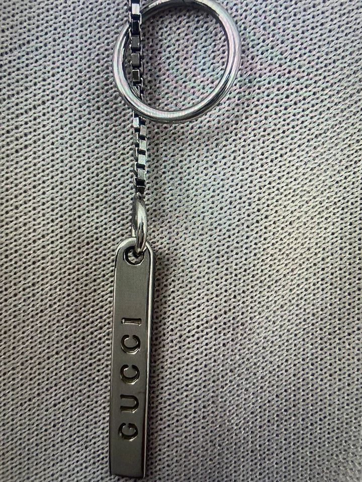 Collar Gucci Link To Love Lariat Oro Blanco En Caja Original Foto 4 de 4