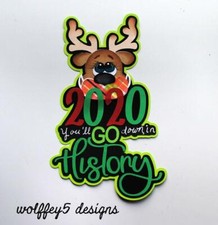 CRAFTECAFE 2020 TITLE XMAS premade paper piecing scrapbook diecut piece page 3D