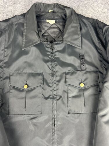 Vtg Fechheimer Jacket Breeze Bender XL-R Black Union Made Police Removable Liner