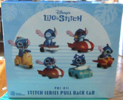 Set of Six Beast Kingdom Lilo and Stitch PBC-013 Series Pull Back Cars