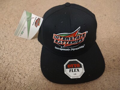 Interstate Batteries Otto Flex Black Nascar hat NWT Small/Medium