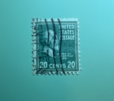 20 Cents James A. Garfield US Postage Stamp 1938-1943 (Used) | eBay