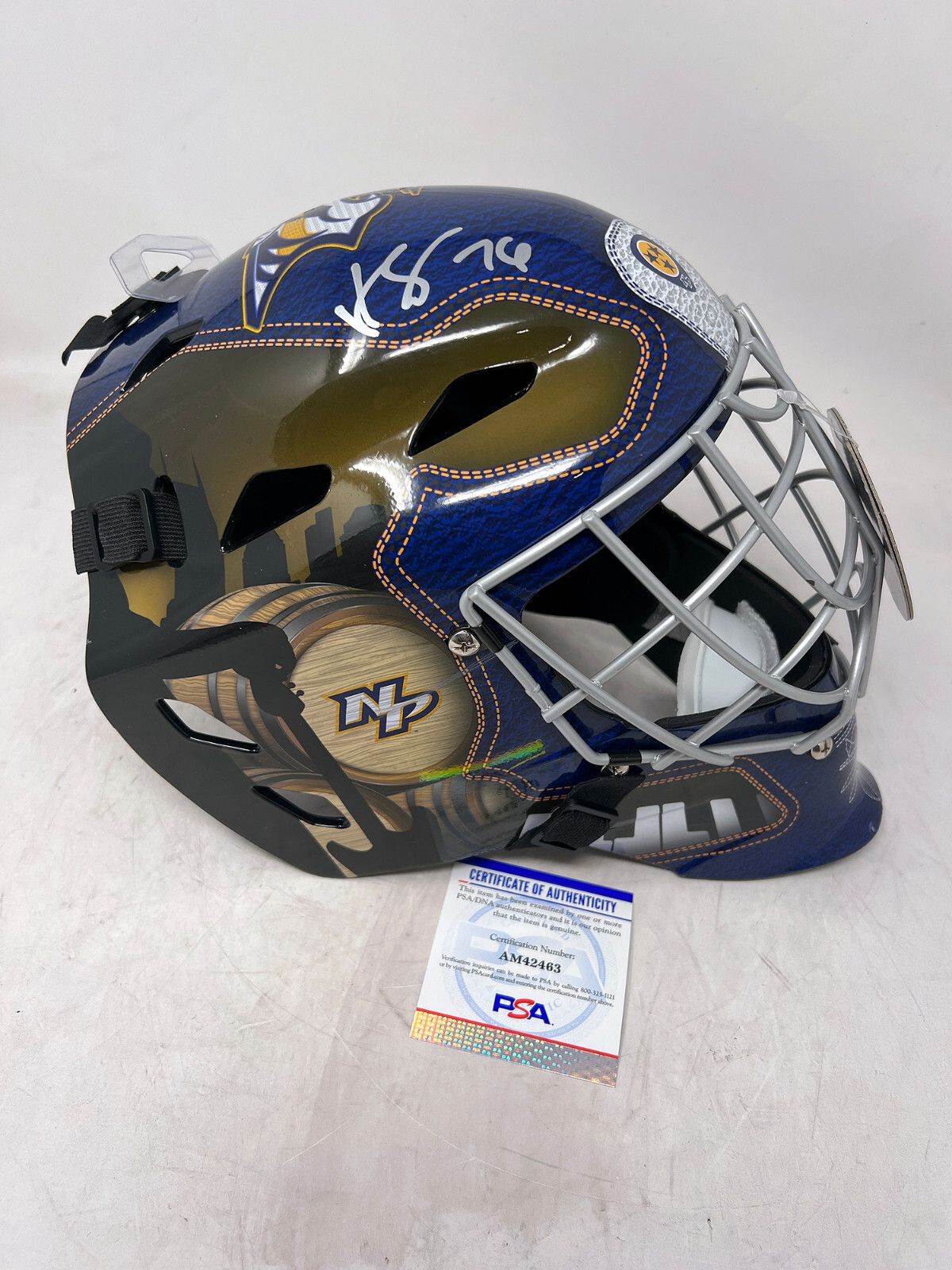 JUUSE SAROS Nashville Predators SIGNED Autograph Goalie Mask PSA COA 