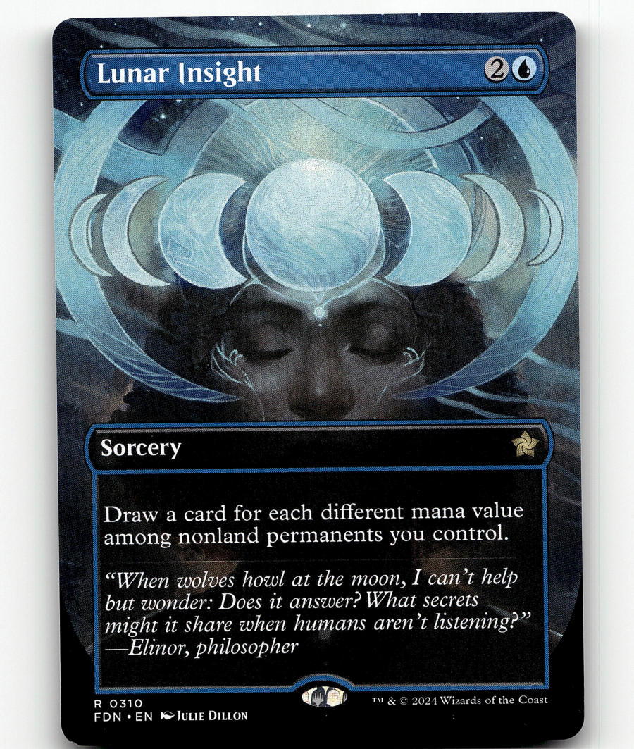mtg foundation card prices Magic the Gathering Foundations Rare Lunar Insight #310 [Borderless]
