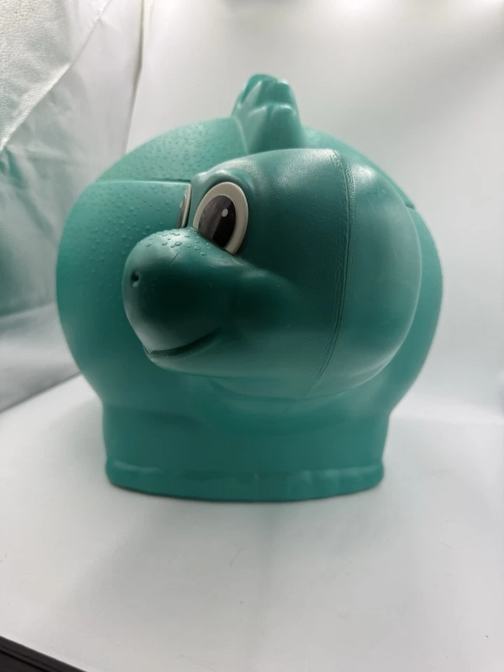 🌟Caja de juguetes vintage de dinosaurio de goma verde azulado para niños en interiores y exteriores 🌟 Foto 3 de 4
